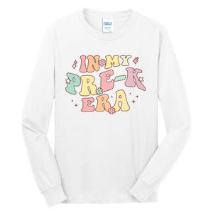 In My Prek Era Retro Back To School Groovy Teacher Student Tall Long Sleeve T-Shirt