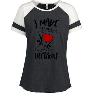 I Make Pour Decisions Beer Puns Funny Puns Funny Alcohol Enza Ladies Jersey Colorblock Tee