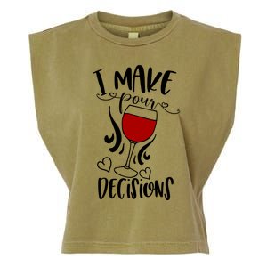 I Make Pour Decisions Beer Puns Funny Puns Funny Alcohol Garment-Dyed Women's Muscle Tee