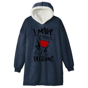 I Make Pour Decisions Beer Puns Funny Puns Funny Alcohol Hooded Wearable Blanket