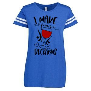 I Make Pour Decisions Beer Puns Funny Puns Funny Alcohol Enza Ladies Jersey Football T-Shirt