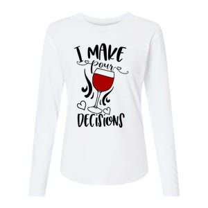 I Make Pour Decisions Beer Puns Funny Puns Funny Alcohol Womens Cotton Relaxed Long Sleeve T-Shirt