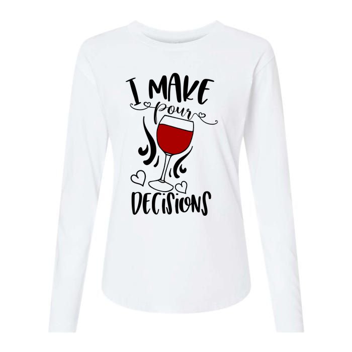 I Make Pour Decisions Beer Puns Funny Puns Funny Alcohol Womens Cotton Relaxed Long Sleeve T-Shirt