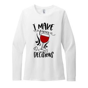 I Make Pour Decisions Beer Puns Funny Puns Funny Alcohol Womens CVC Long Sleeve Shirt