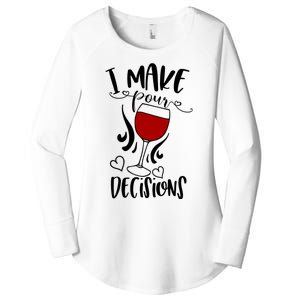 I Make Pour Decisions Beer Puns Funny Puns Funny Alcohol Women's Perfect Tri Tunic Long Sleeve Shirt