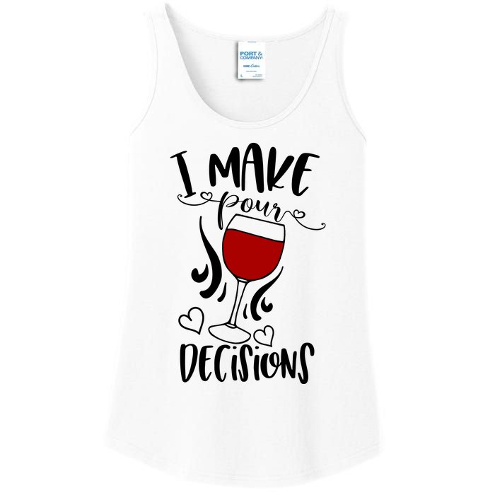 I Make Pour Decisions Beer Puns Funny Puns Funny Alcohol Ladies Essential Tank