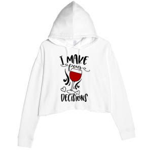 I Make Pour Decisions Beer Puns Funny Puns Funny Alcohol Crop Fleece Hoodie