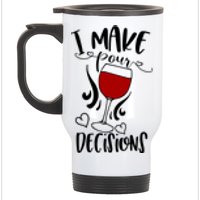 I Make Pour Decisions Beer Puns Funny Puns Funny Alcohol Stainless Steel Travel Mug