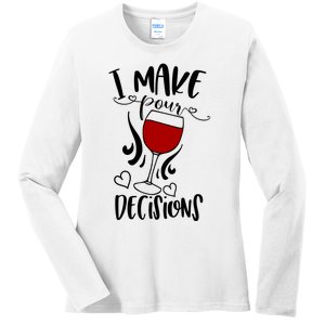 I Make Pour Decisions Beer Puns Funny Puns Funny Alcohol Ladies Long Sleeve Shirt