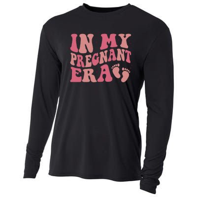 In My Pregnant Era Funny Pregnancy Announcet Pregnant Cooling Performance Long Sleeve Crew