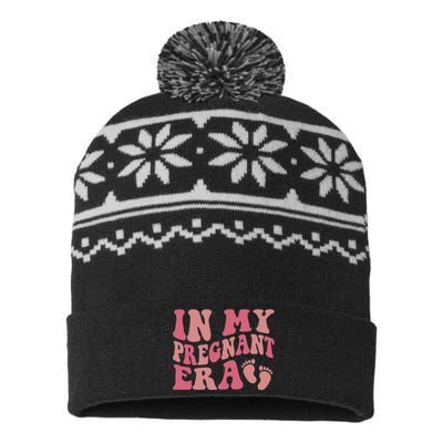 In My Pregnant Era Funny Pregnancy Announcet Pregnant USA-Made Snowflake Beanie