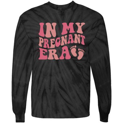 In My Pregnant Era Funny Pregnancy Announcet Pregnant Tie-Dye Long Sleeve Shirt