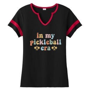 In My Pickleball Era Gift Ladies Halftime Notch Neck Tee