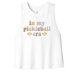 In My Pickleball Era Gift Women's Racerback Cropped Tank