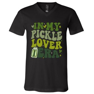 In My Pickle Lover Era Funny Canned Pickles Lover Wo Girl V-Neck T-Shirt