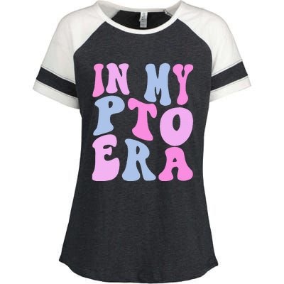 In My Pto Era Enza Ladies Jersey Colorblock Tee