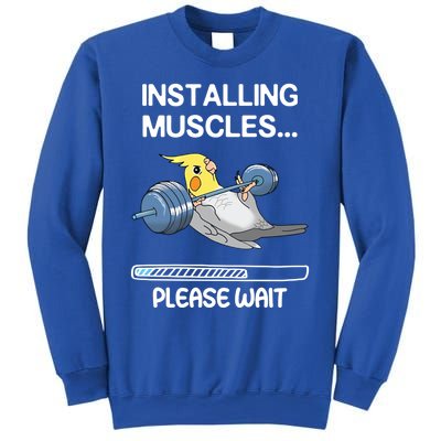 Installing Muscles Parrot Cockatiel Funny Gym Weightlifting Great Gift Sweatshirt