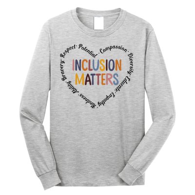 Inclusion Matters Positive Diversity Kindness Matter Heart Long Sleeve Shirt