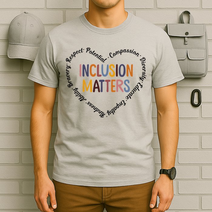 Inclusion Matters Positive Diversity Kindness Matter Heart T-Shirt