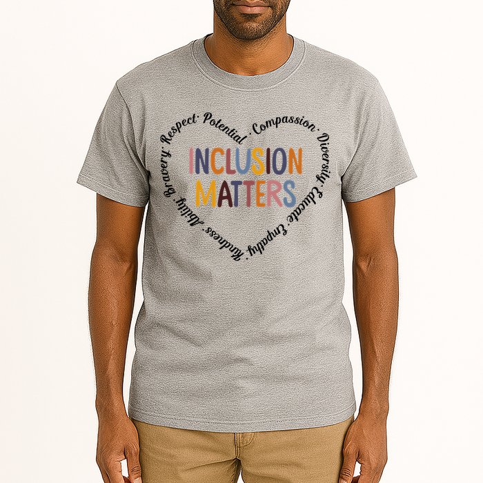 Inclusion Matters Positive Diversity Kindness Matter Heart Tall T-Shirt