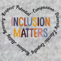 Inclusion Matters Positive Diversity Kindness Matter Heart Tall T-Shirt