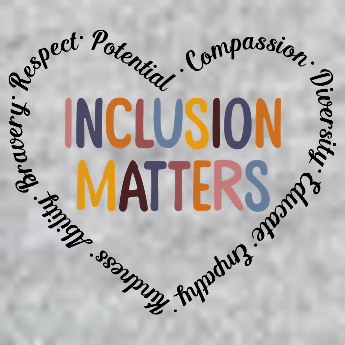 Inclusion Matters Positive Diversity Kindness Matter Heart Tall T-Shirt