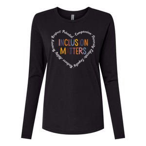 Inclusion Matters Positive Diversity Kindness Matter Heart Womens Cotton Relaxed Long Sleeve T-Shirt