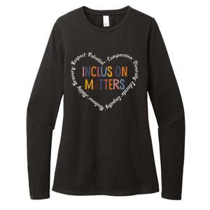 Inclusion Matters Positive Diversity Kindness Matter Heart Womens CVC Long Sleeve Shirt