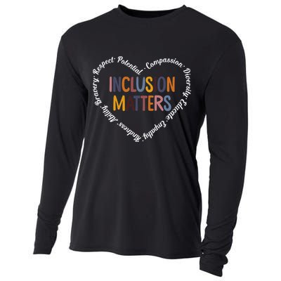 Inclusion Matters Positive Diversity Kindness Matter Heart Cooling Performance Long Sleeve Crew