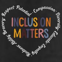 Inclusion Matters Positive Diversity Kindness Matter Heart 25L Jumbo Tote