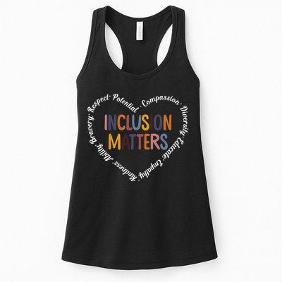 Inclusion Matters Positive Diversity Kindness Matter Heart Womens Tank Top
