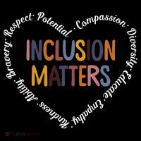 Inclusion Matters Positive Diversity Kindness Matter Heart Pom Pom 12in Knit Beanie
