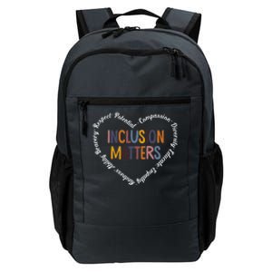 Inclusion Matters Positive Diversity Kindness Matter Heart Daily Commute Backpack