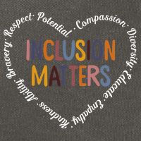 Inclusion Matters Positive Diversity Kindness Matter Heart Cotton Canvas Backpack