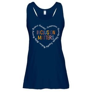 Inclusion Matters Positive Diversity Kindness Matter Heart Ladies Essential Flowy Tank