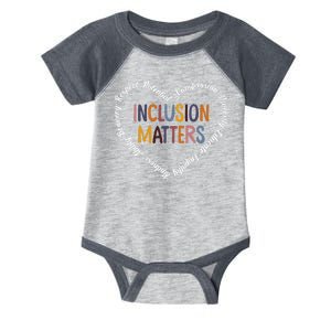 Inclusion Matters Positive Diversity Kindness Matter Heart Infant Baby Jersey Bodysuit