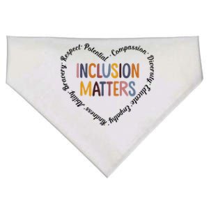 Inclusion Matters Positive Diversity Kindness Matter Heart USA-Made Doggie Bandana