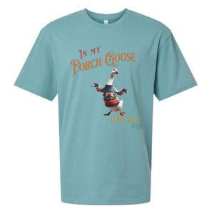 In My Porch Goose And Chill Era Funny Sueded Cloud Jersey T-Shirt