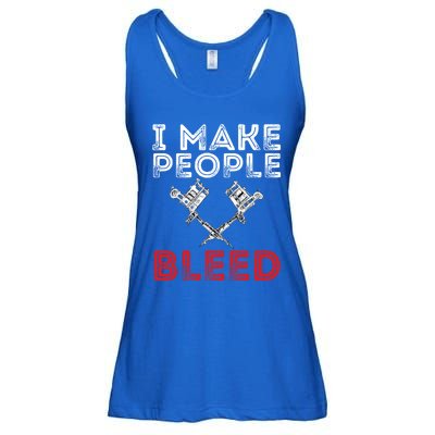 I Make People Bleed Gift Tattoo Artist Tattooing And Tattooed Meaningful Gift Ladies Essential Flowy Tank