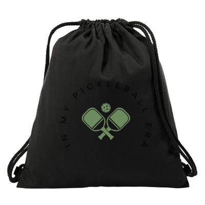 In My Pickleball Era I Love Pickleball Team Player Coach Funny Gift Drawstring Bag