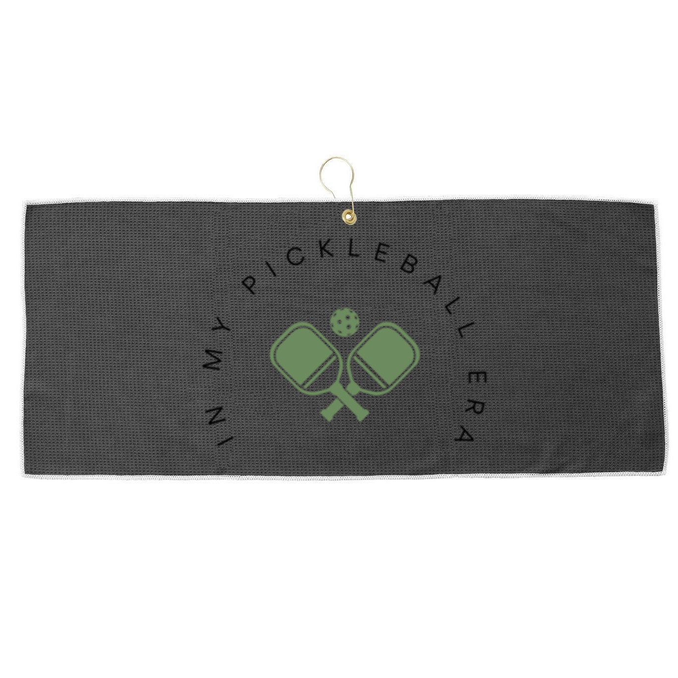 In My Pickleball Era I Love Pickleball Team Player Coach Funny Gift Large Microfiber Waffle Golf Towel
