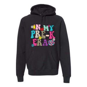 In My Prek Era Back To School Retro Groovy Preschool Premium Hoodie