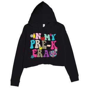 In My Prek Era Back To School Retro Groovy Preschool Crop Fleece Hoodie