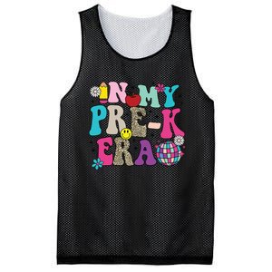 In My Prek Era Back To School Retro Groovy Preschool Mesh Reversible Basketball Jersey Tank