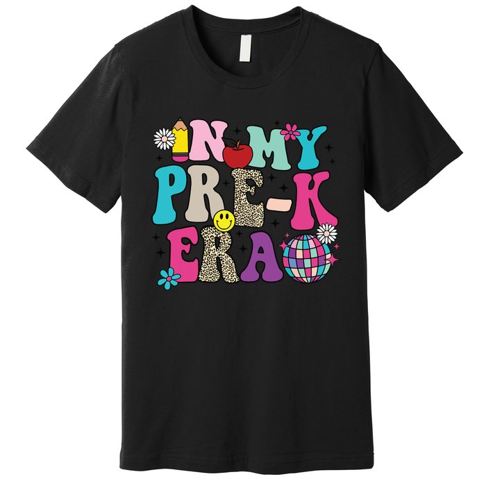 In My Prek Era Back To School Retro Groovy Preschool Premium T-Shirt