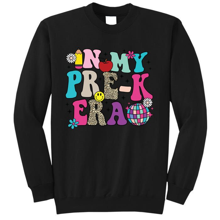 In My Prek Era Back To School Retro Groovy Preschool Tall Sweatshirt