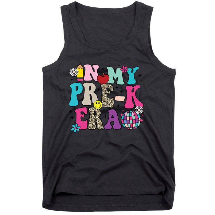 In My Prek Era Back To School Retro Groovy Preschool Tank Top