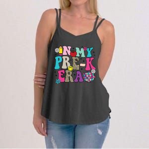 In My Prek Era Back To School Retro Groovy Preschool Women's Strappy Tank