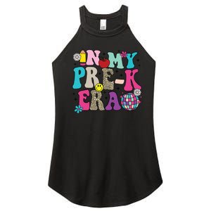 In My Prek Era Back To School Retro Groovy Preschool Women's Perfect Tri Rocker Tank