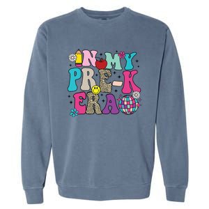 In My Prek Era Back To School Retro Groovy Preschool Garment-Dyed Sweatshirt